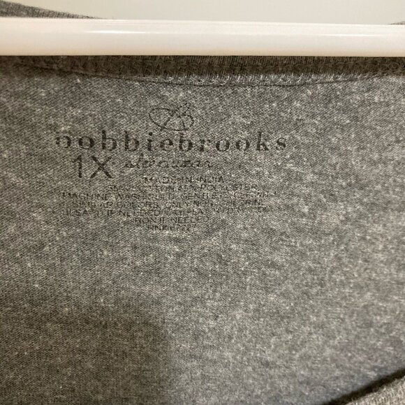 Bobbie Brooks Tank Top Women's Size 1X Gray Patriotic Side Tie MUST BE BUNDLED - Picture 3 of 7